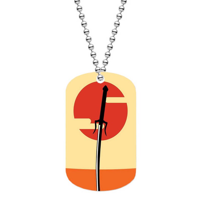 Zavstyle Samurai Champloo Sword Sun Dog Tag Military Stainless Steel
