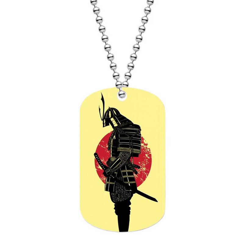 Zavstyle Samurai Warrior Dog Tag Military Stainless Steel