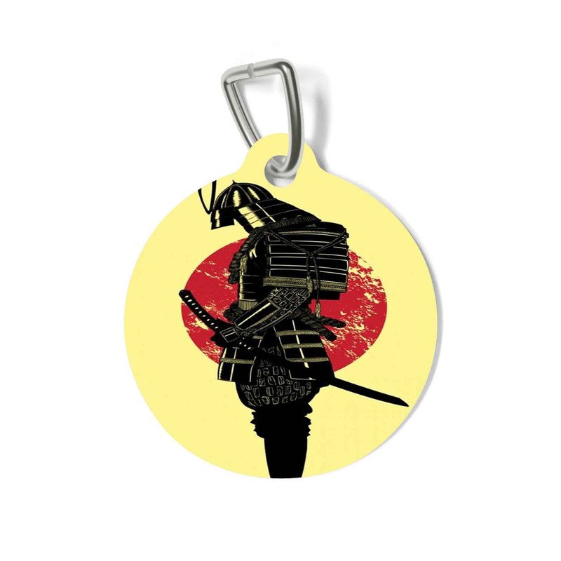 Zavstyle Samurai Warrior Pet Tag