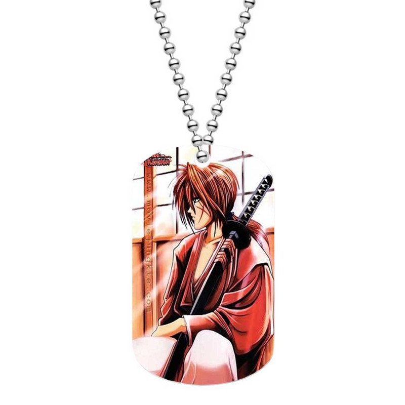 Zavstyle Samurai X Rurouni Kenshin Print Dog Tag Military Stainless Steel