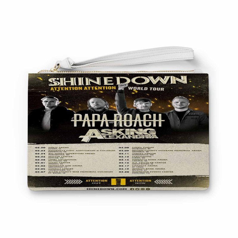 Zavstyle Shinedown Attention Attention World Tour Clutch Bag