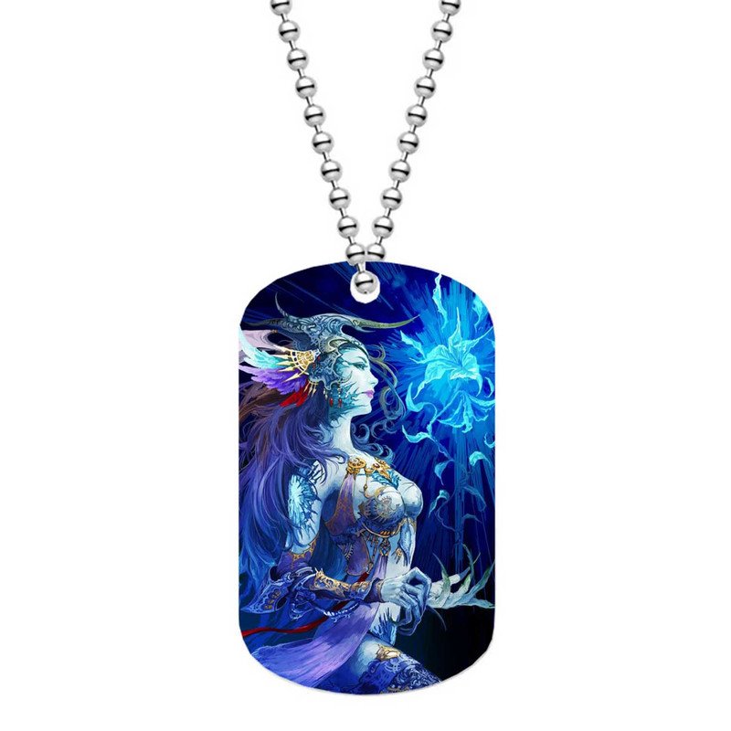 Zavstyle Shiva Final Fantasy Dog Tag Military Stainless Steel