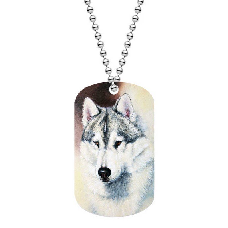 Zavstyle Siberian Husky Dog Tag Military Stainless Steel
