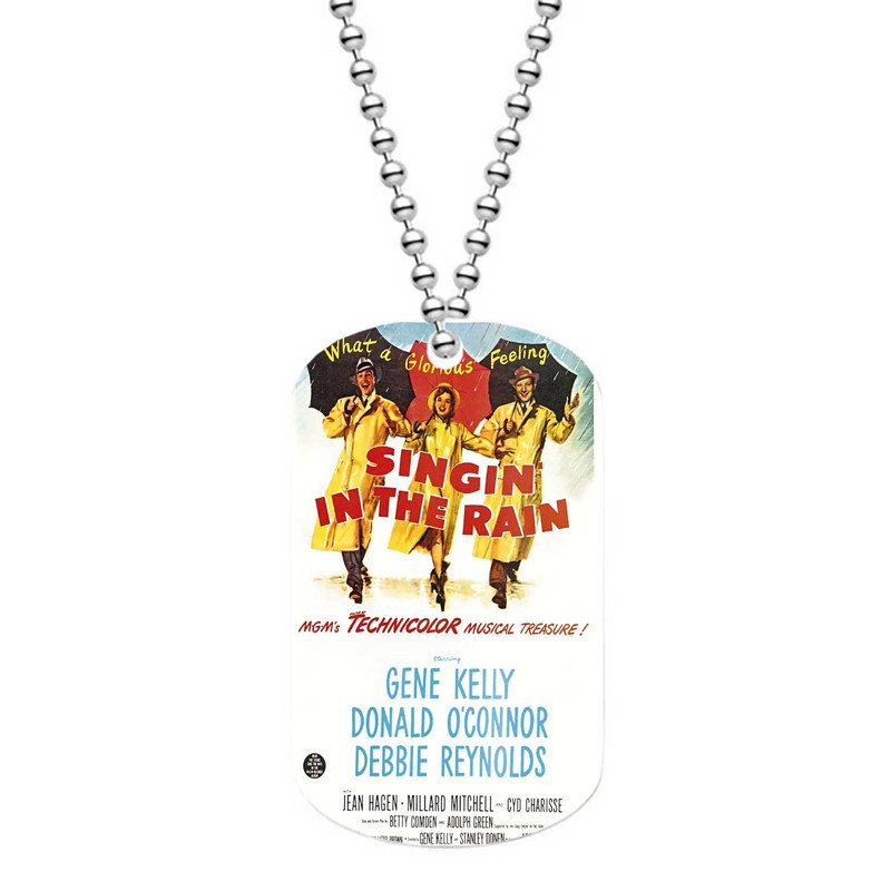 Zavstyle Singin In The Rain Dog Tag Military Stainless Steel