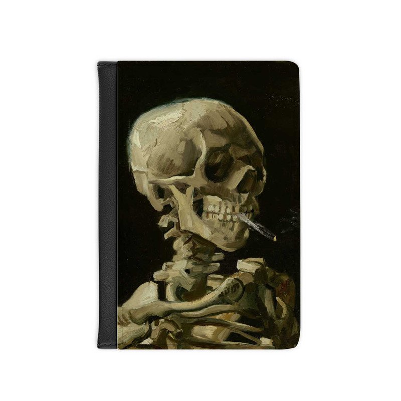Zavstyle Skull With Cigarette Vincent Van Gogh Passport Cover