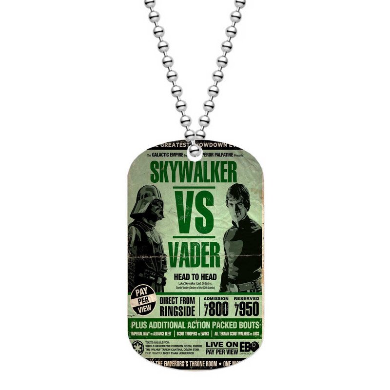 Zavstyle Skywalker vs Darth Vader Star Wars Dog Tag Military Stainless Steel