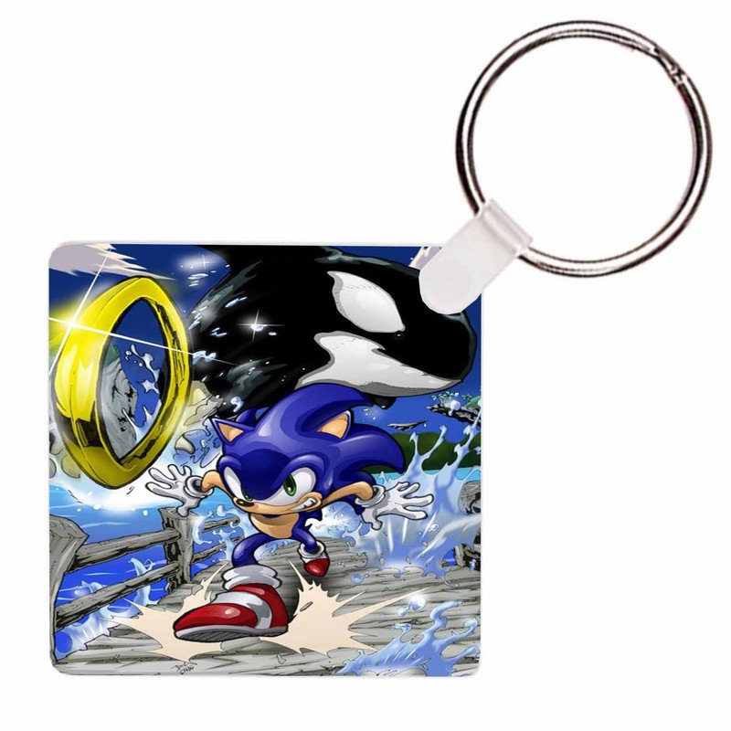 Zavstyle Sonic The Hedgehog Print Keychain