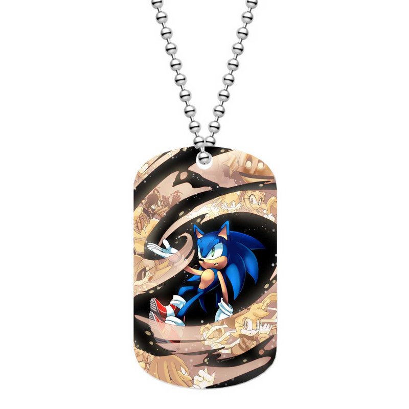 Zavstyle Sonic The Hedgehog Printed Dog Tag Military Stainless Steel