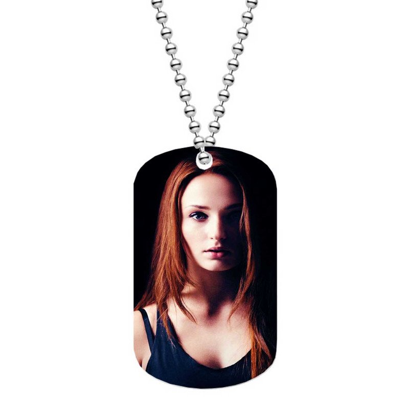 Zavstyle Sophie Turner Dog Tag Military Stainless Steel