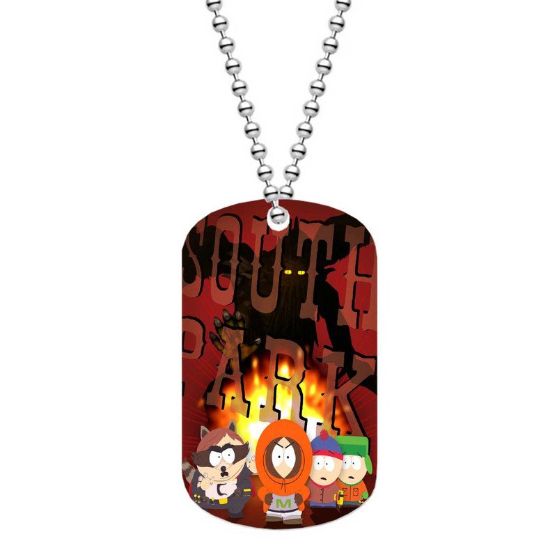 Zavstyle South Park Fire Dog Tag Military Stainless Steel
