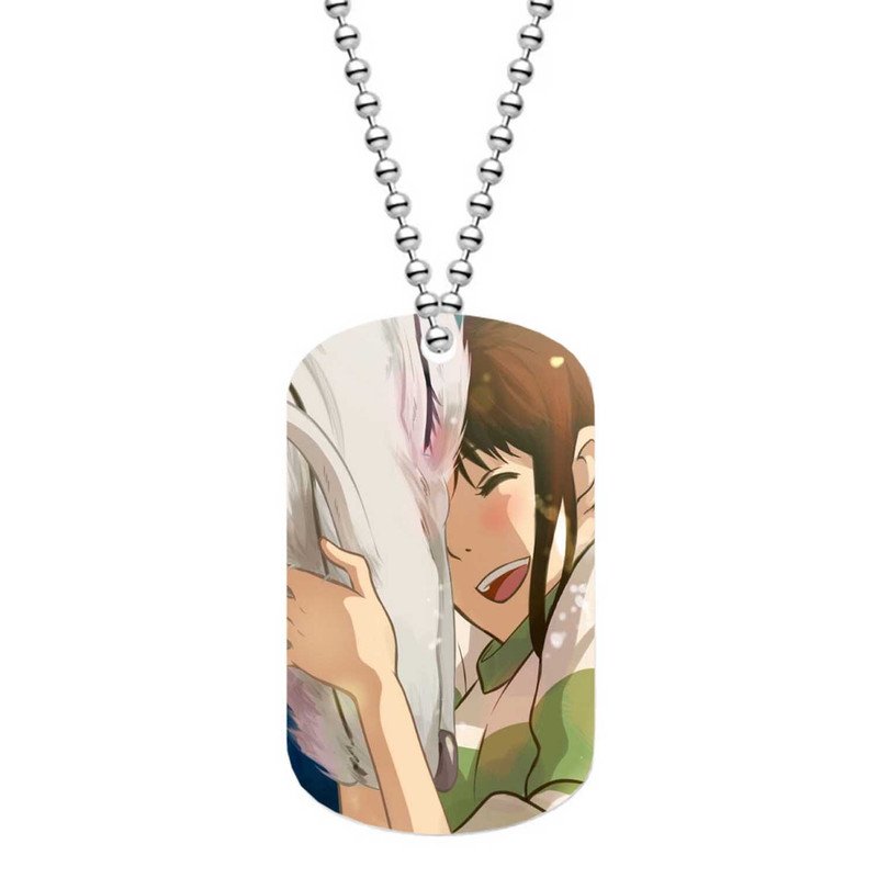 Zavstyle Spirited Away Haku and Chihiro Dog Tag Military Stainless Steel