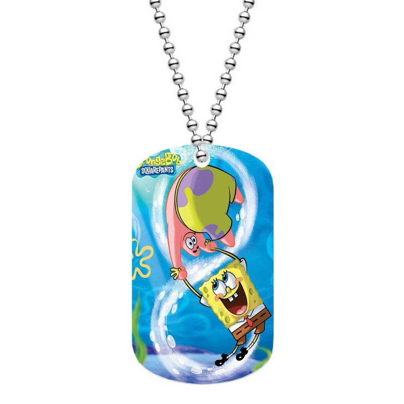 Zavstyle Sponge Bob Square Pants Tv Series Dog Tag Military Stainless Steel