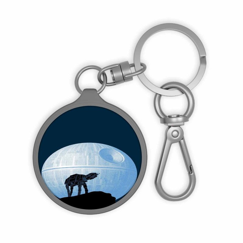 Zavstyle Star Wars Death Star at Moon Planet Keyring Tag Accessories