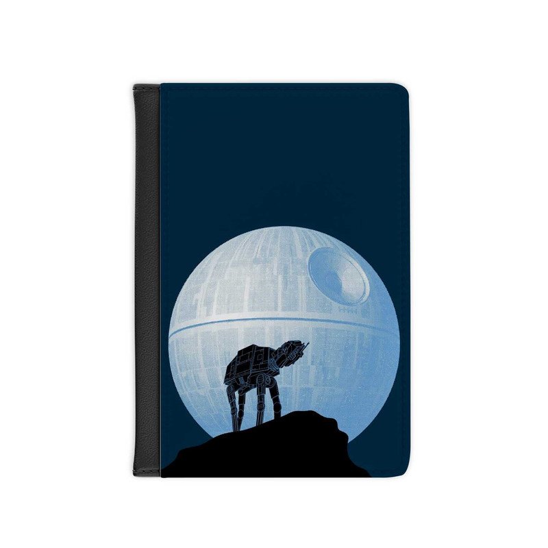Zavstyle Star Wars Death Star at Moon Planet Passport Cover
