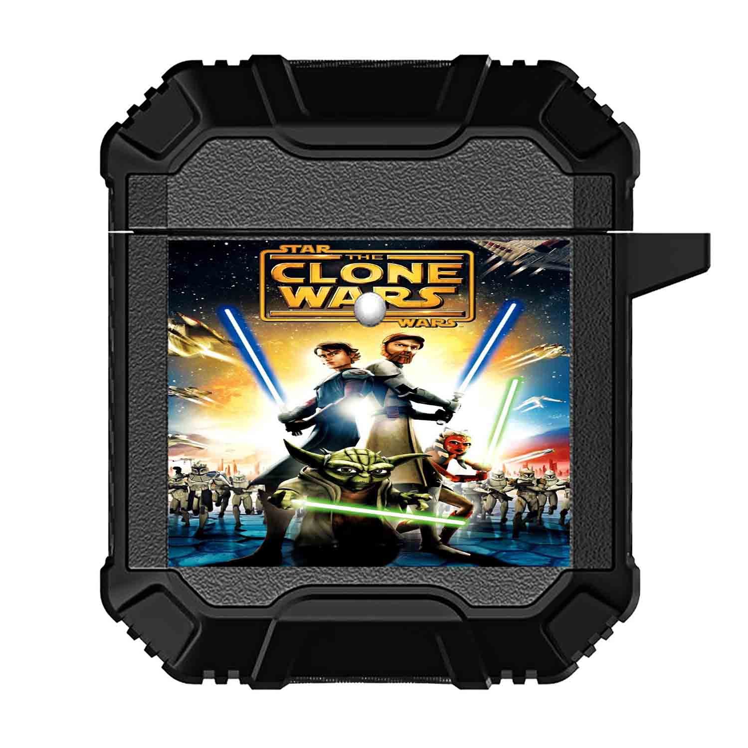 Zavstyle Star Wars The Clones Wars Light Sword AirPods Case Shockproof