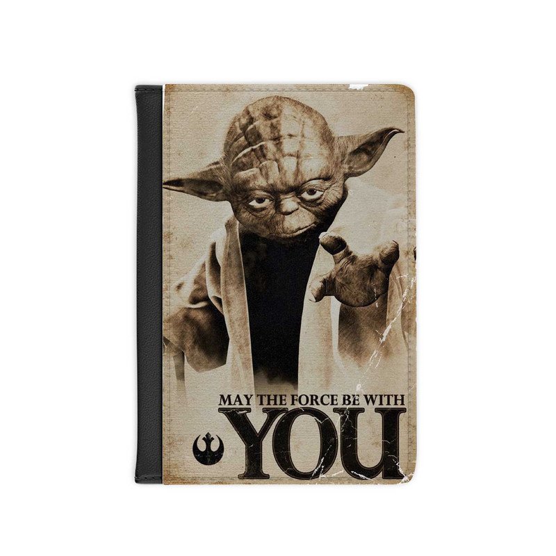 Zavstyle Star Yoda Wars May The Force Passport Cover