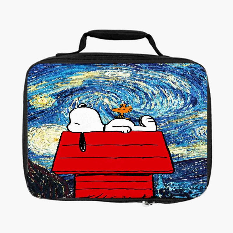 Zavstyle Starry Night Snoopy The Peanuts Lunch Bag