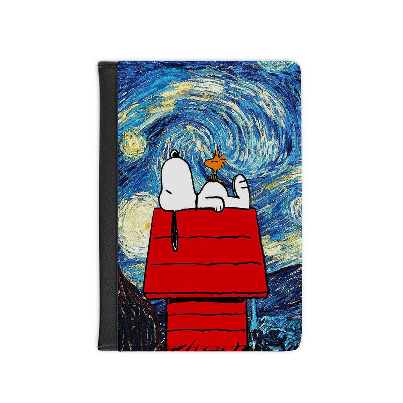 Zavstyle Starry Night Snoopy The Peanuts Passport Cover