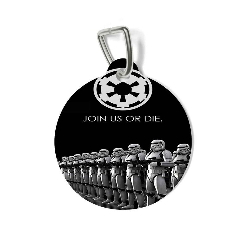 Zavstyle Stormtrooper Join Us Or Die Star Wars Pet Tag