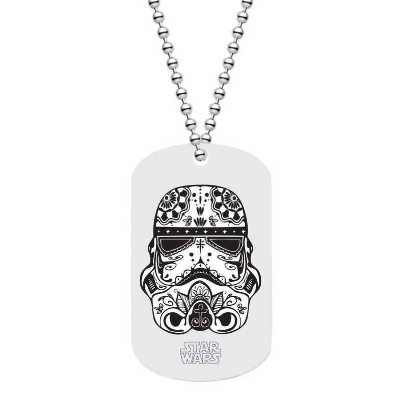Zavstyle Stormtrooper Star Wars Print Dog Tag Military Stainless Steel