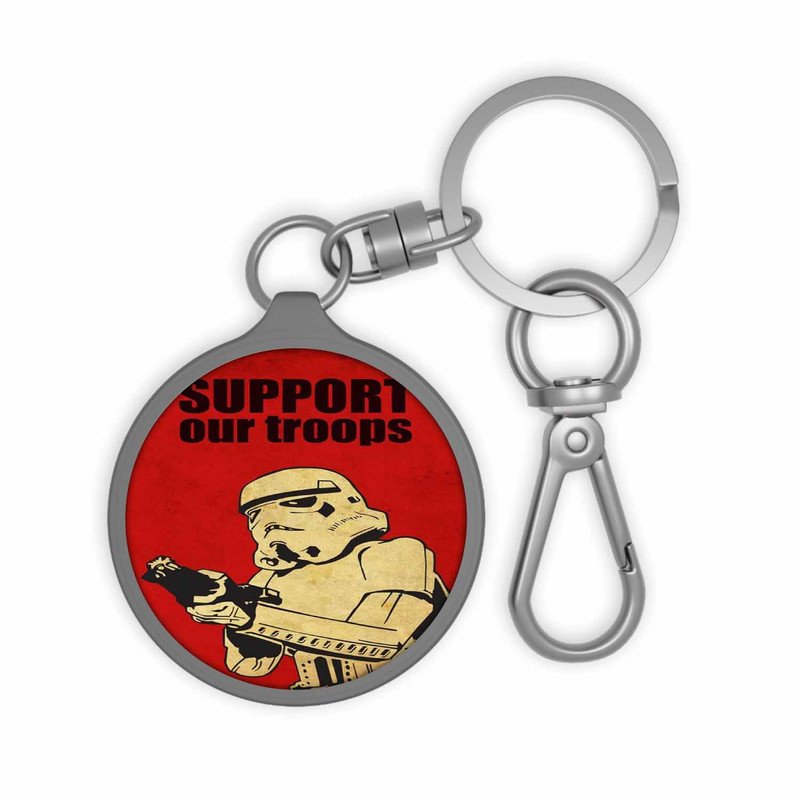 Zavstyle Stormtrooper Support Our Troops Keyring Tag Accessories