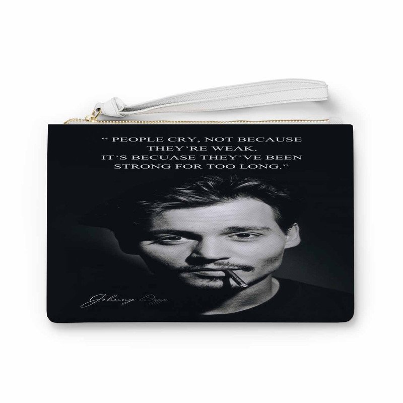 Zavstyle Strong For Too Long Johnny Depp Quotes Clutch Bag