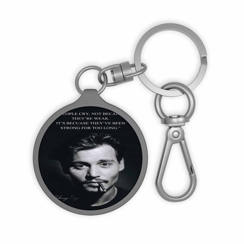 Zavstyle Strong For Too Long Johnny Depp Quotes Keyring Tag Accessories