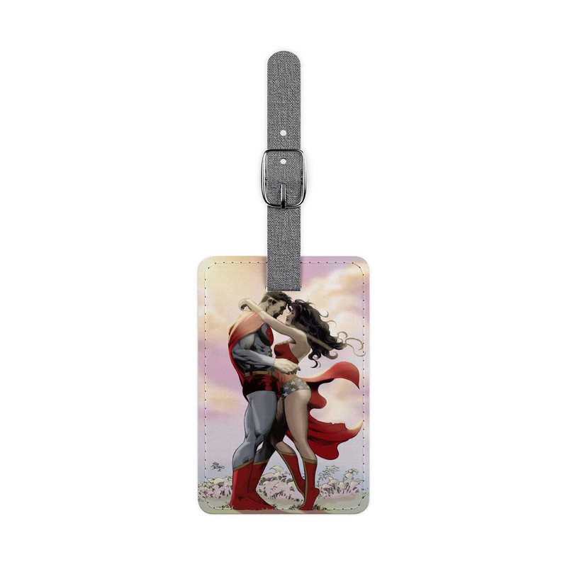 Zavstyle Superman and Wonder Woman Luggage Tag