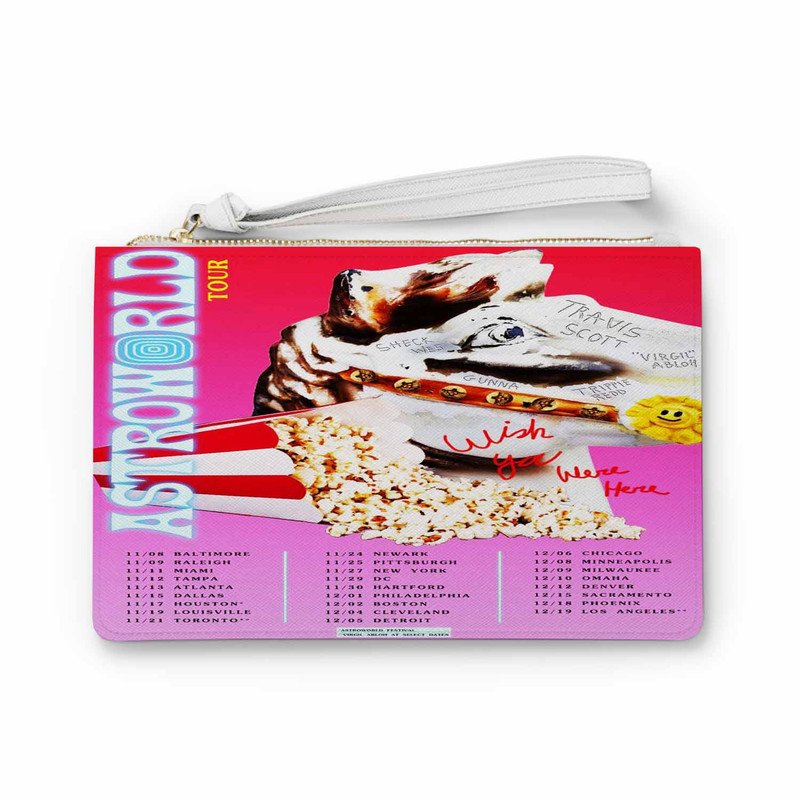 Zavstyle TRAVIS SCOTT ASTROWORLD WISH YOU WERE HERE TOUR Clutch Bag
