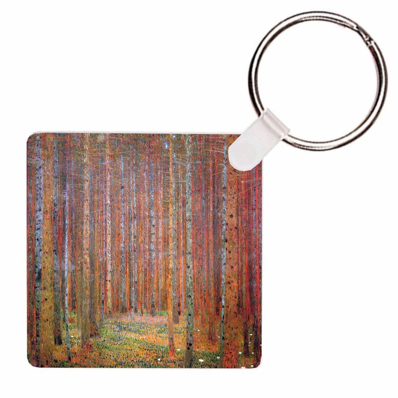 Zavstyle Tannenwald Gustav Klimt Keychain