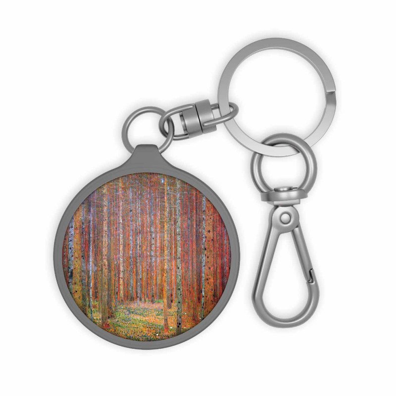 Zavstyle Tannenwald Gustav Klimt Keyring Tag Accessories