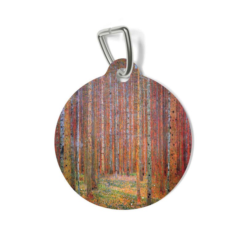 Zavstyle Tannenwald Gustav Klimt Pet Tag