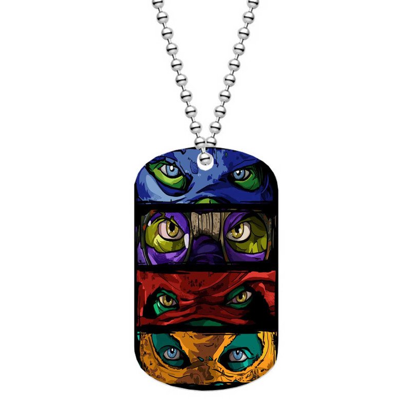 Zavstyle Teenage Mutant Ninja Turtles Print Dog Tag Military Stainless Steel