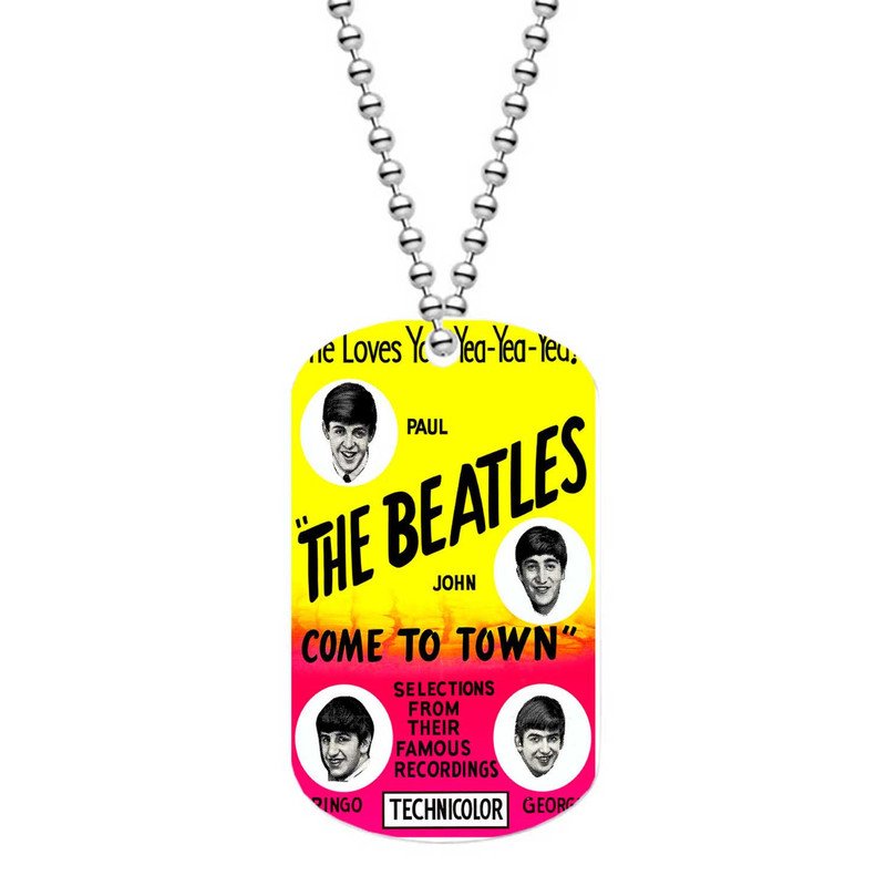 Zavstyle The Beatles Come To Town Dog Tag Military Stainless Steel