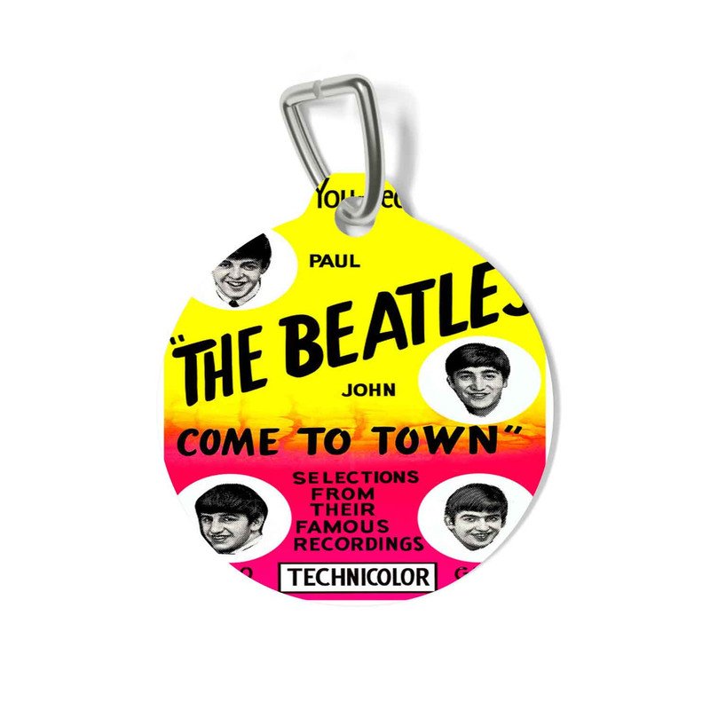 Zavstyle The Beatles Come To Town Pet Tag