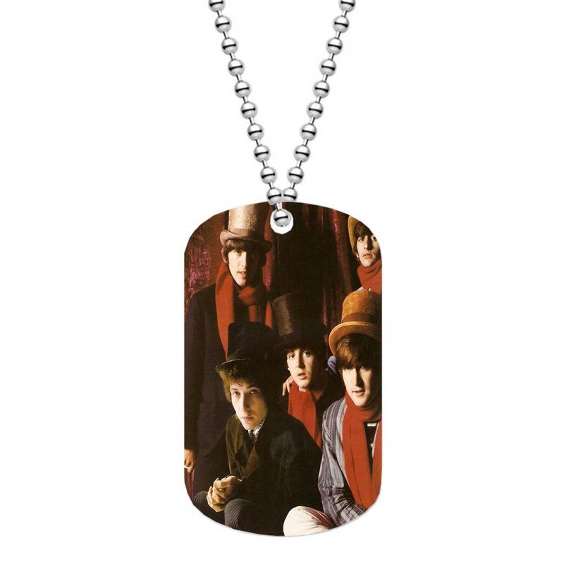 Zavstyle The Beatles and Bob Dylan Dog Tag Military Stainless Steel