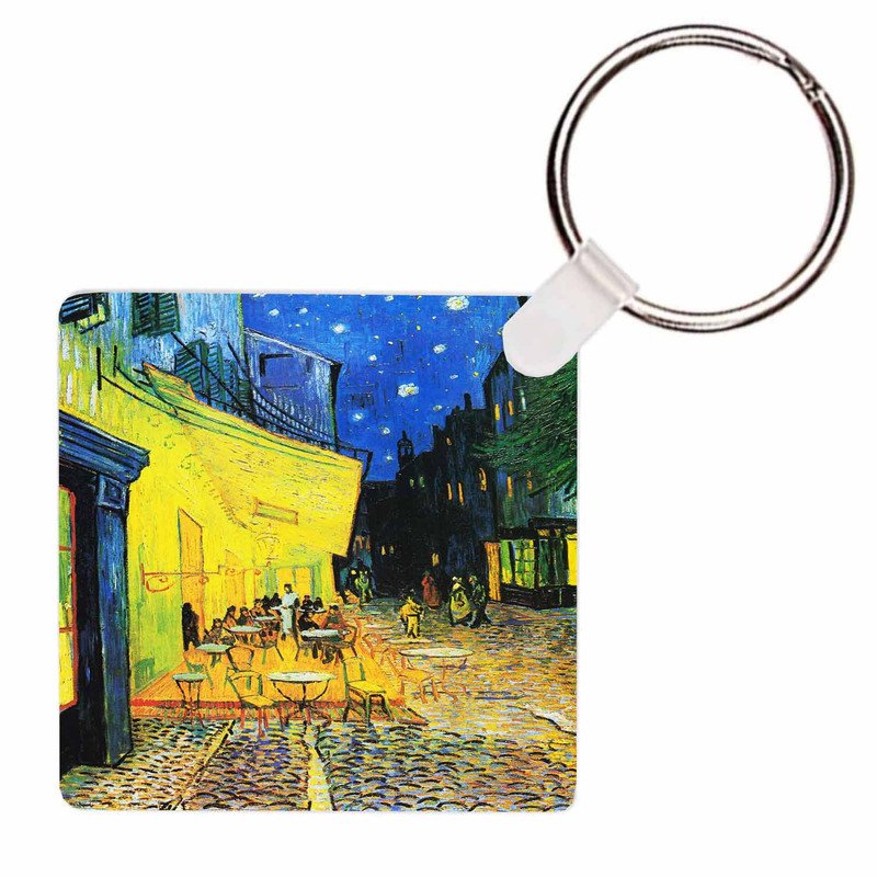 Zavstyle The Cafe Terrace on The Night Van Gogh s Keychain