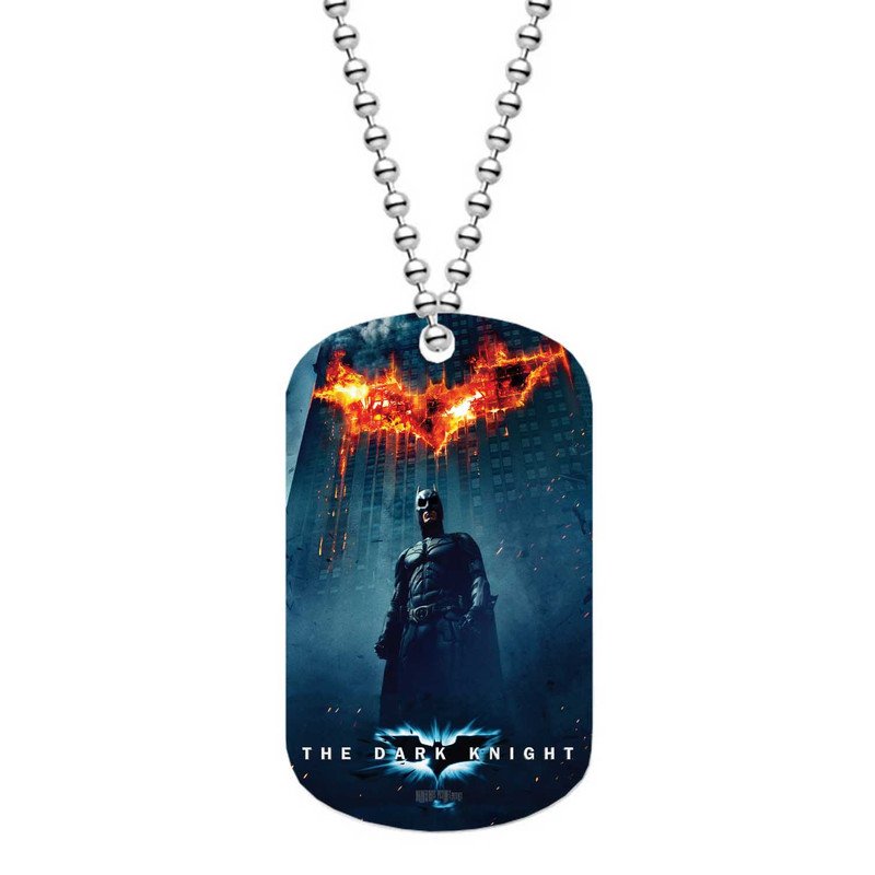 Zavstyle The Dark Knight Batman Fire Dog Tag Military Stainless Steel