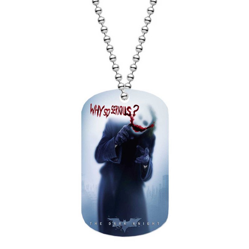 Zavstyle The Dark Knight Batman Why So Serious Dog Tag Military Stainless Steel