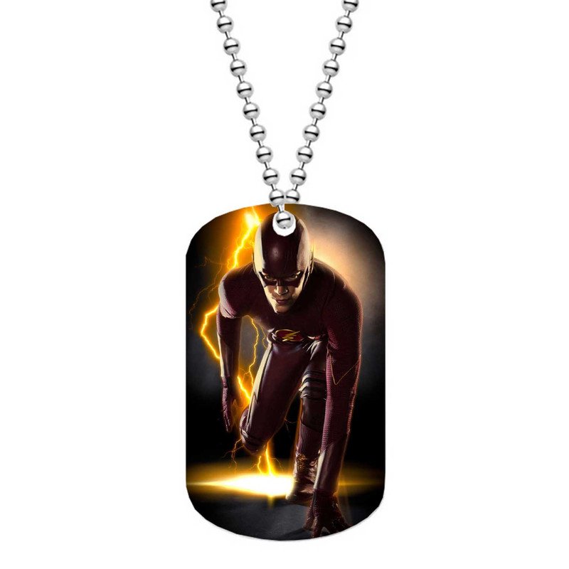Zavstyle The Flash Superhero Dog Tag Military Stainless Steel