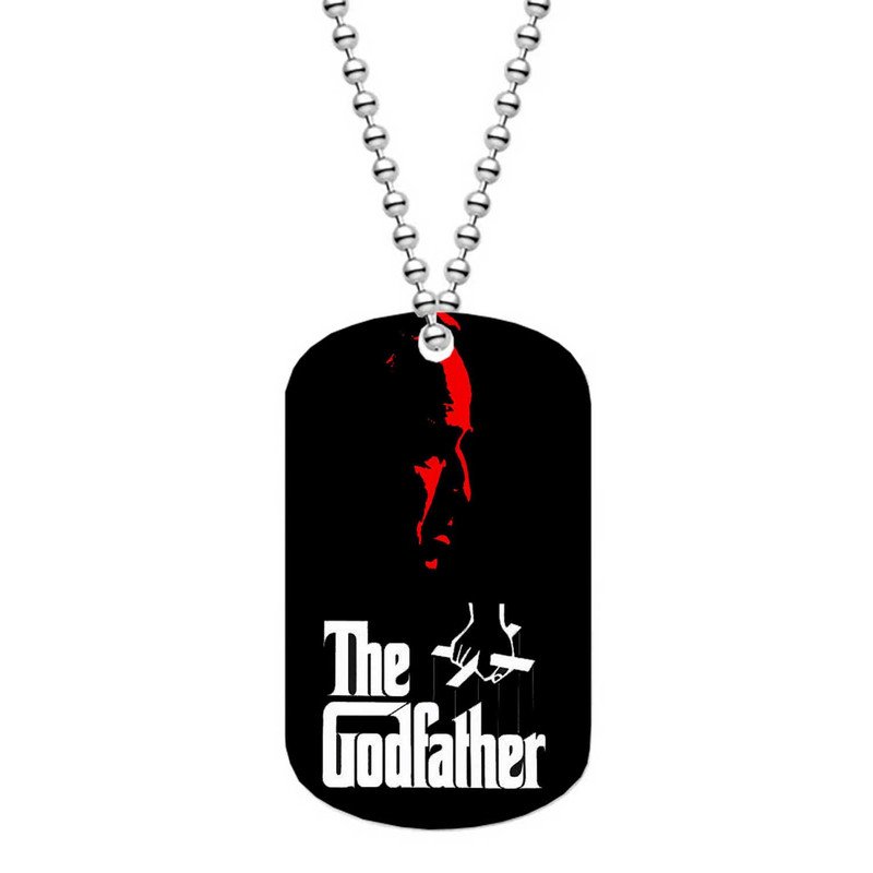 Zavstyle The Godfather Print Dog Tag Military Stainless Steel