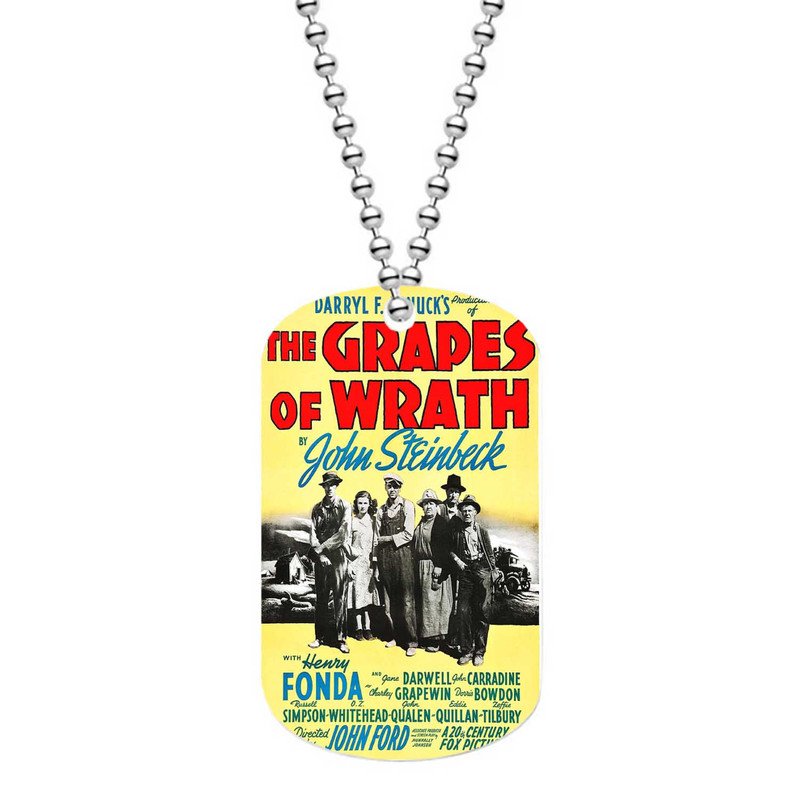 Zavstyle The Grapes of Wrath Dog Tag Military Stainless Steel
