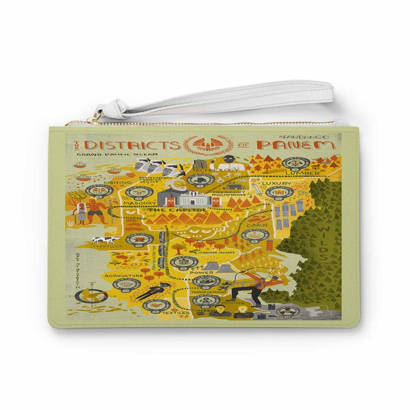 Zavstyle The Hunger Games Map Clutch Bag