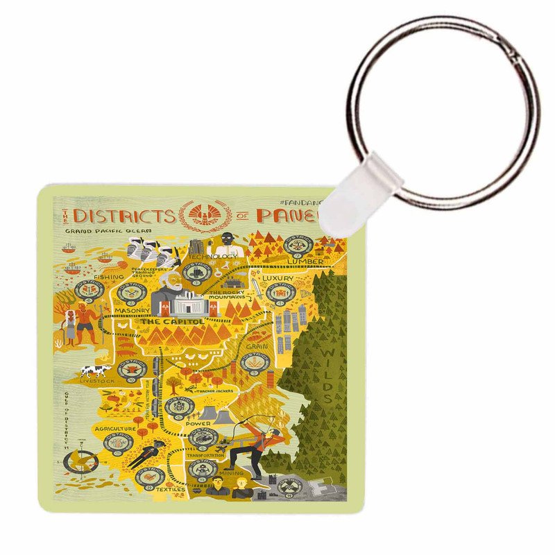 Zavstyle The Hunger Games Map Keychain