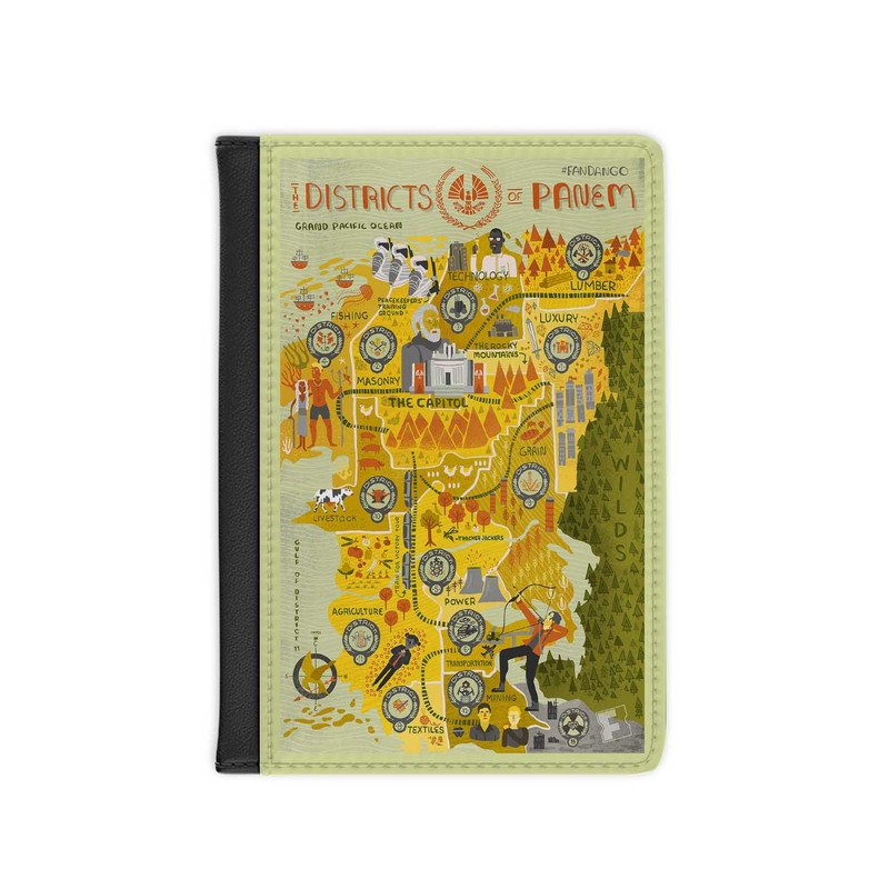 Zavstyle The Hunger Games Map Passport Cover