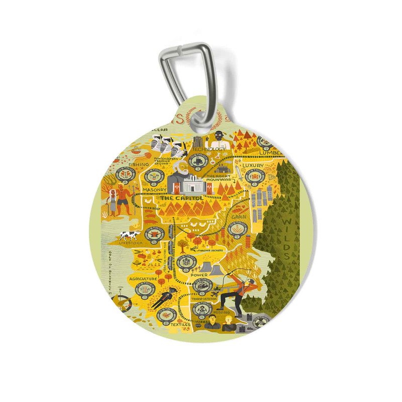 Zavstyle The Hunger Games Map Pet Tag