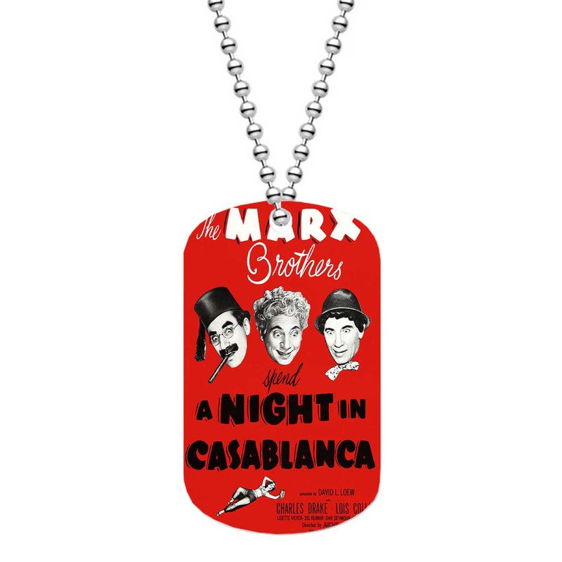 Zavstyle The Marx Brother A Night In Casablanca Dog Tag Military Stainless Steel