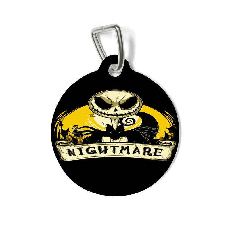 Zavstyle The Nightmare Before Christmas Jack Print Pet Tag