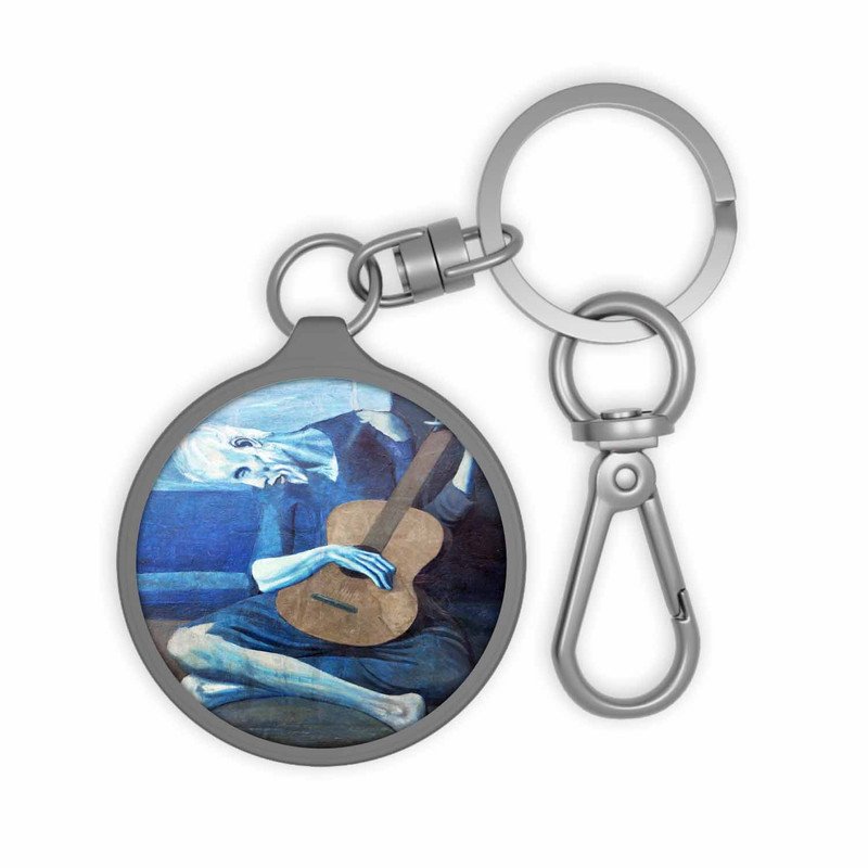Zavstyle The Old Guitarist Pablo Picasso Keyring Tag Accessories