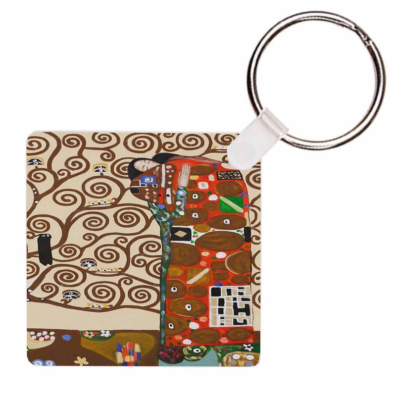 Zavstyle The Tree of Life Stoclet Frieze Gustav Klimt Keychain
